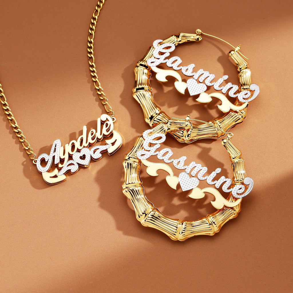 Elegant Bamboo Knot Custom Name Set