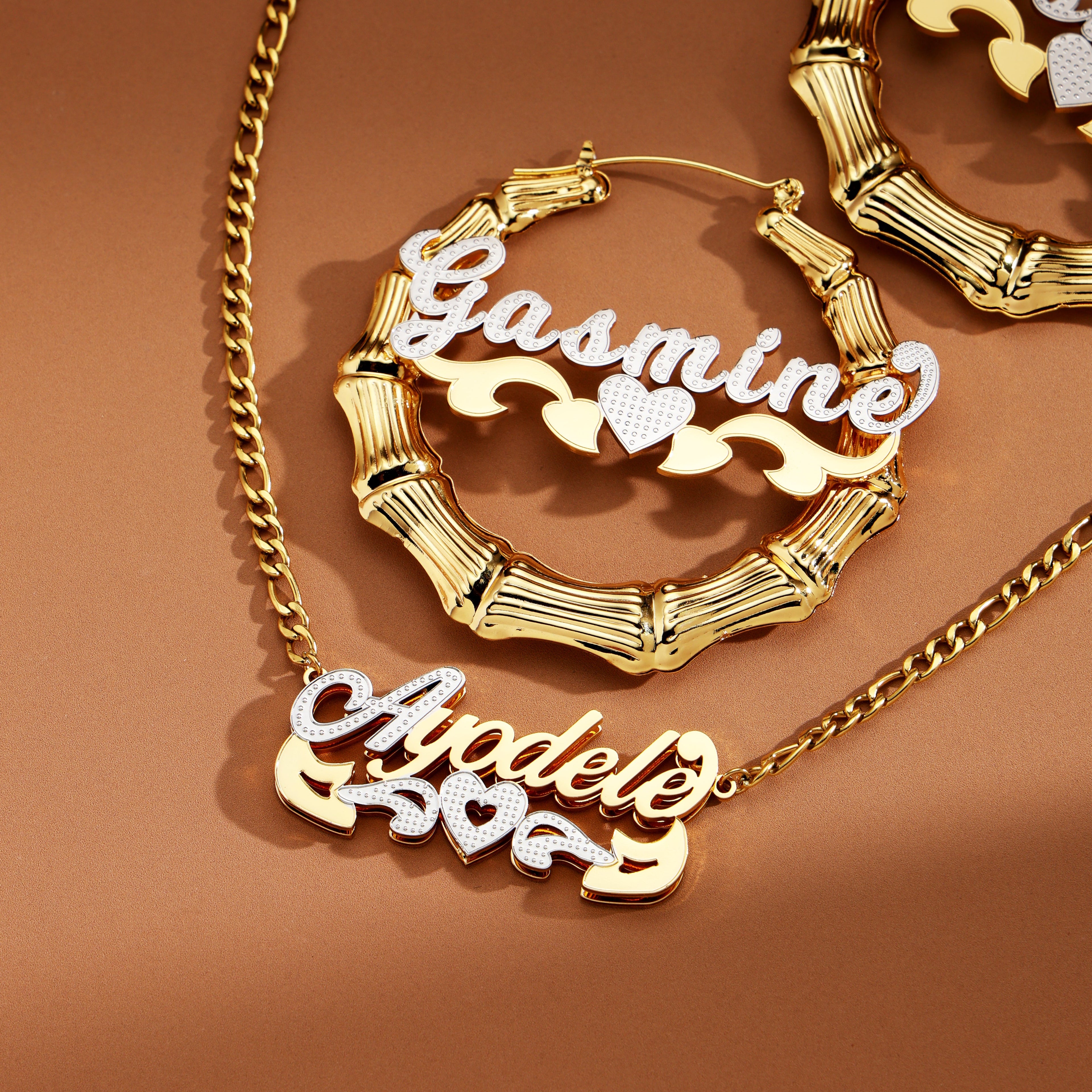 Elegant Bamboo Knot Custom Name Set