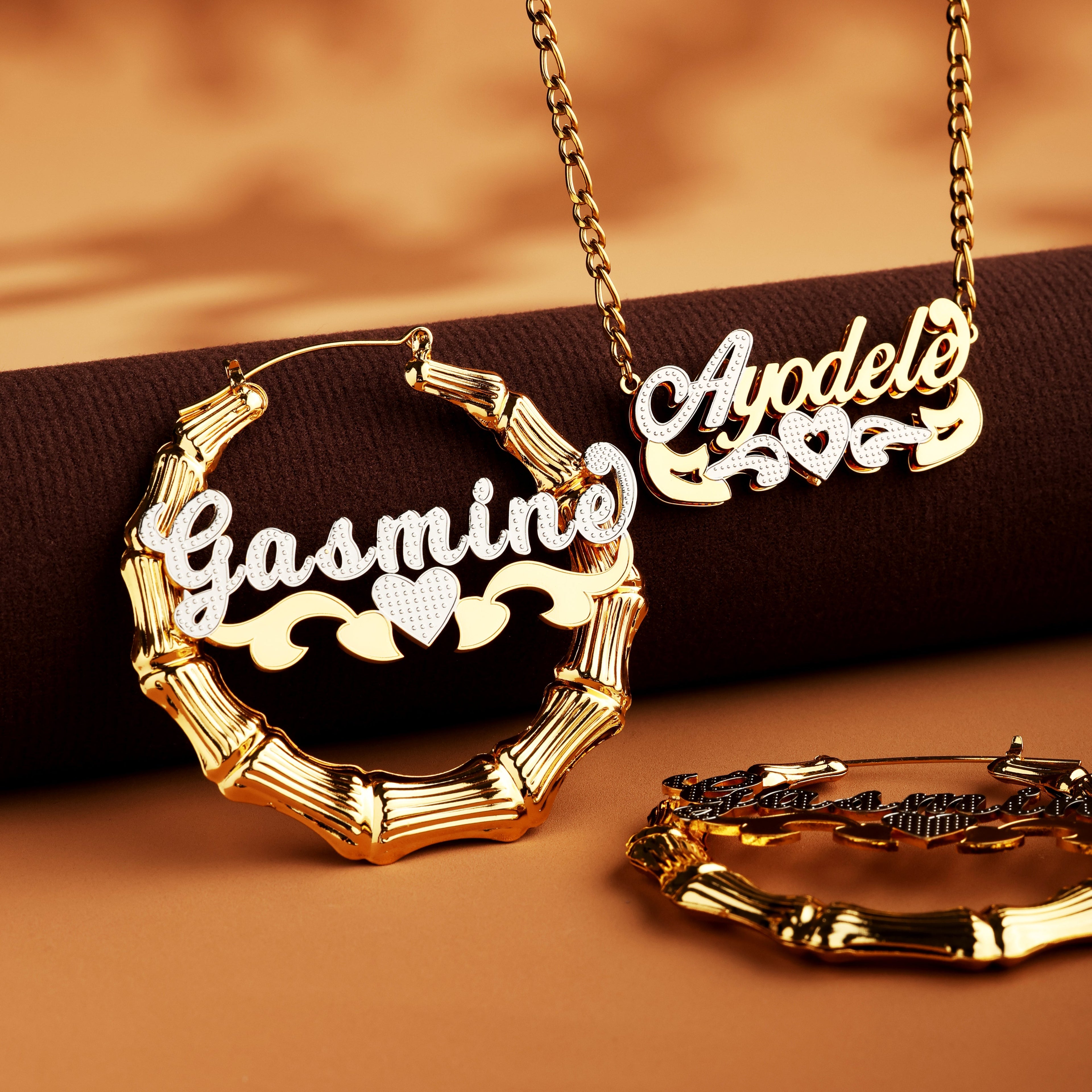 Elegant Bamboo Knot Custom Name Set