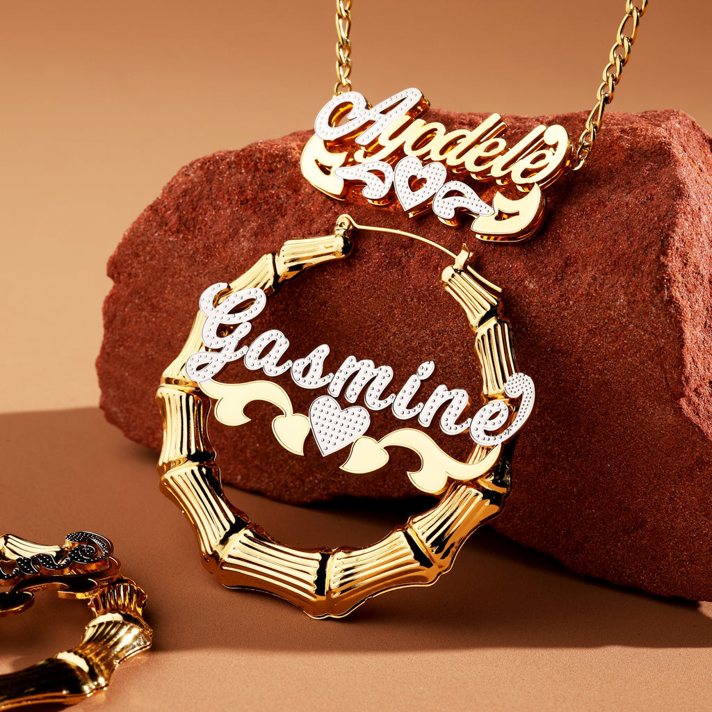 Elegant Bamboo Knot Custom Name Set