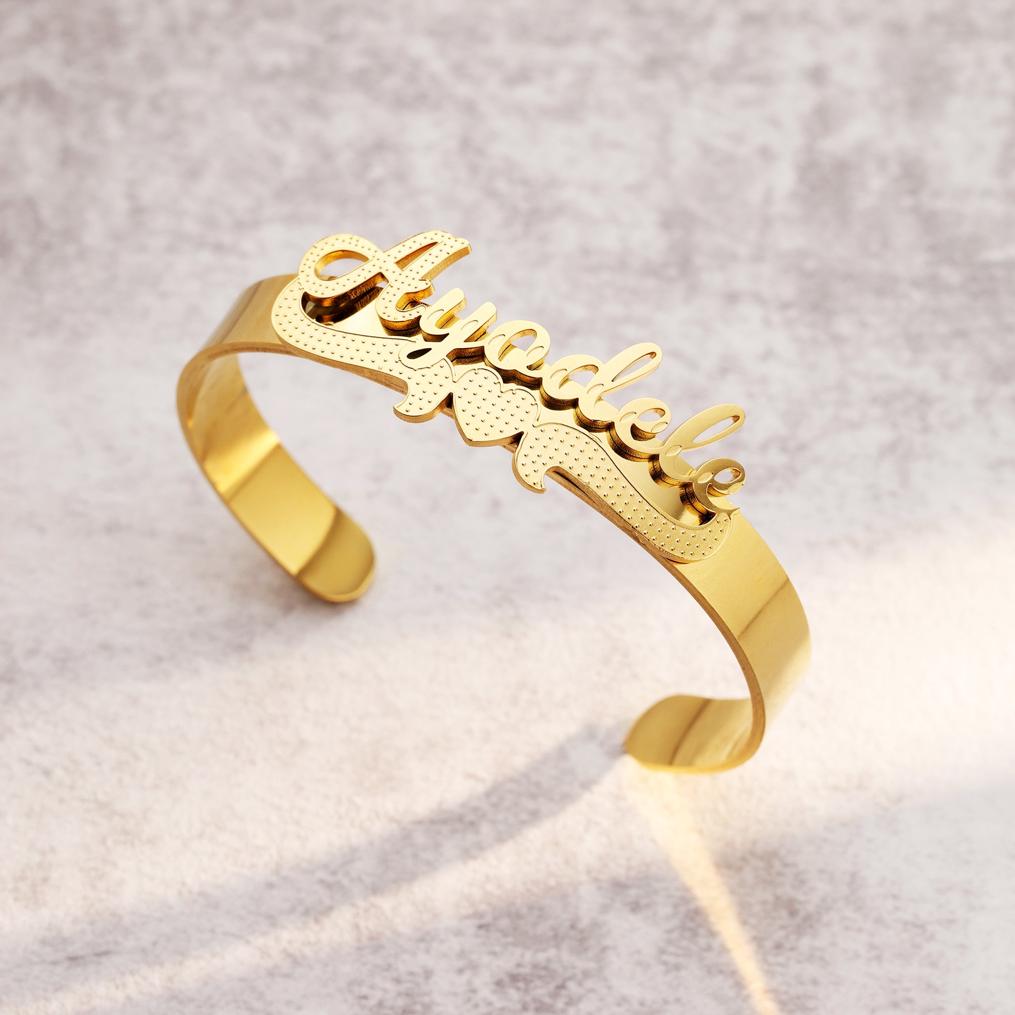 Customizable Name Cuff Bracelet