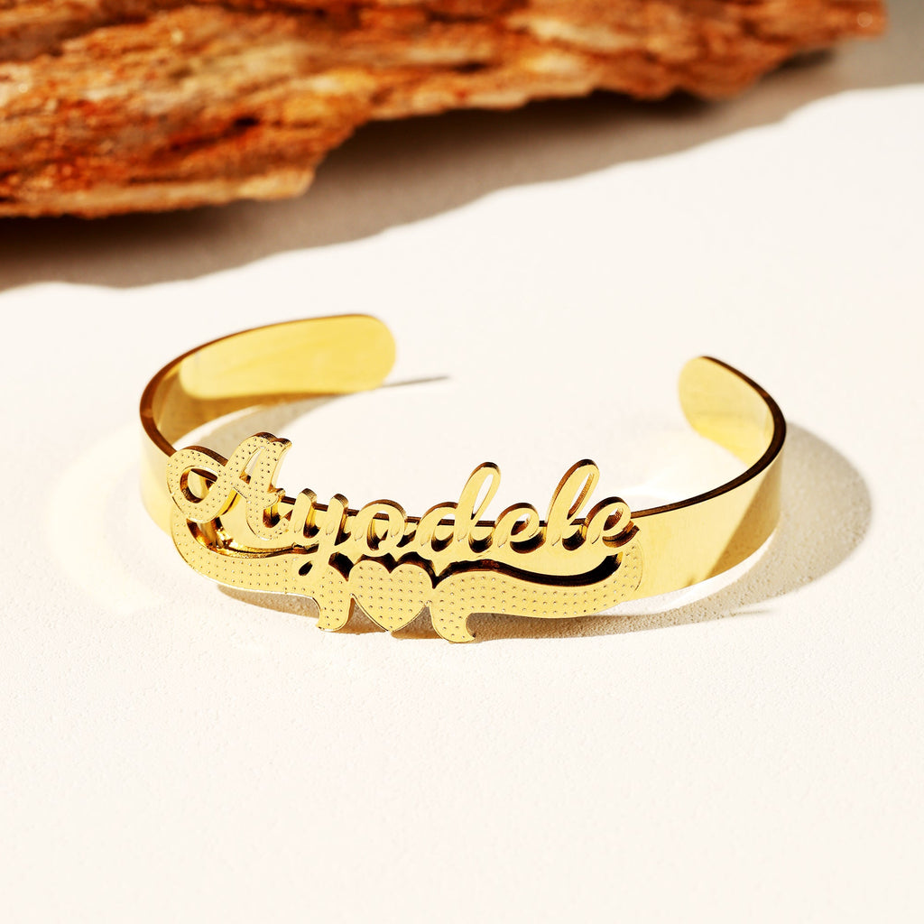 Customizable Name Cuff Bracelet