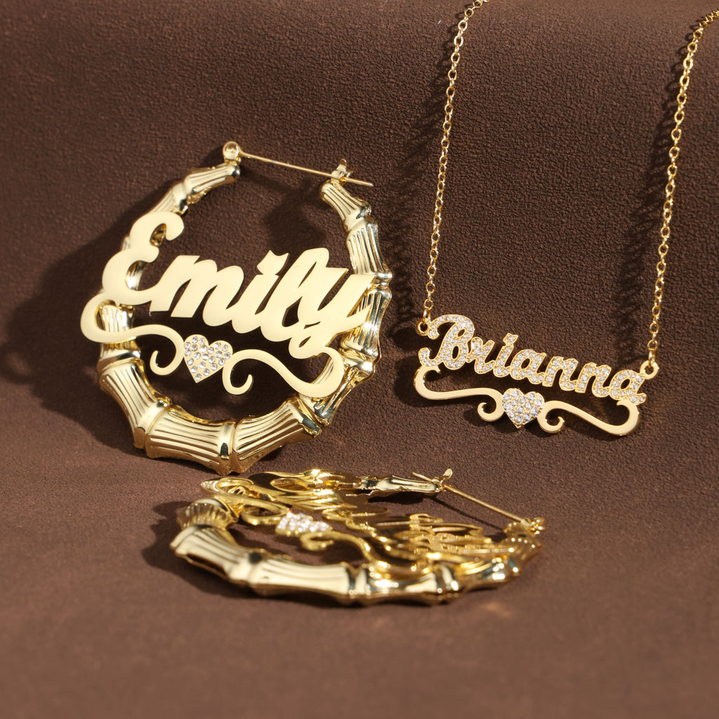 Diamond Script Diadem Custom Name Set