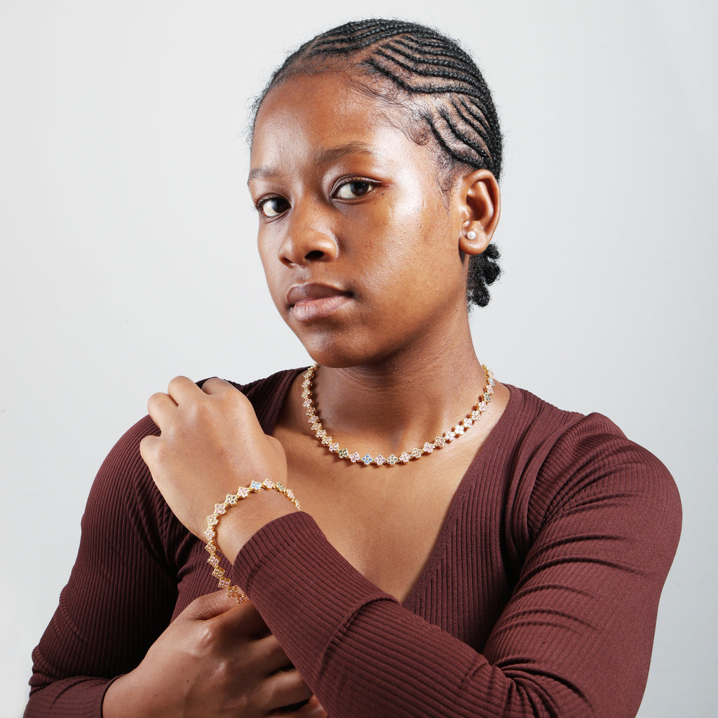 Blossom Tourmaline Gemstone Bracelet